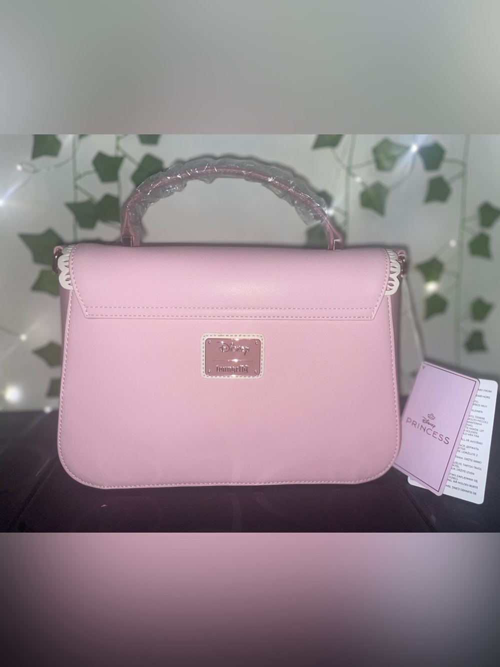 Loungefly Disney Princess Belle Pink Floral Crossbody Bag - Picture 3 of 6